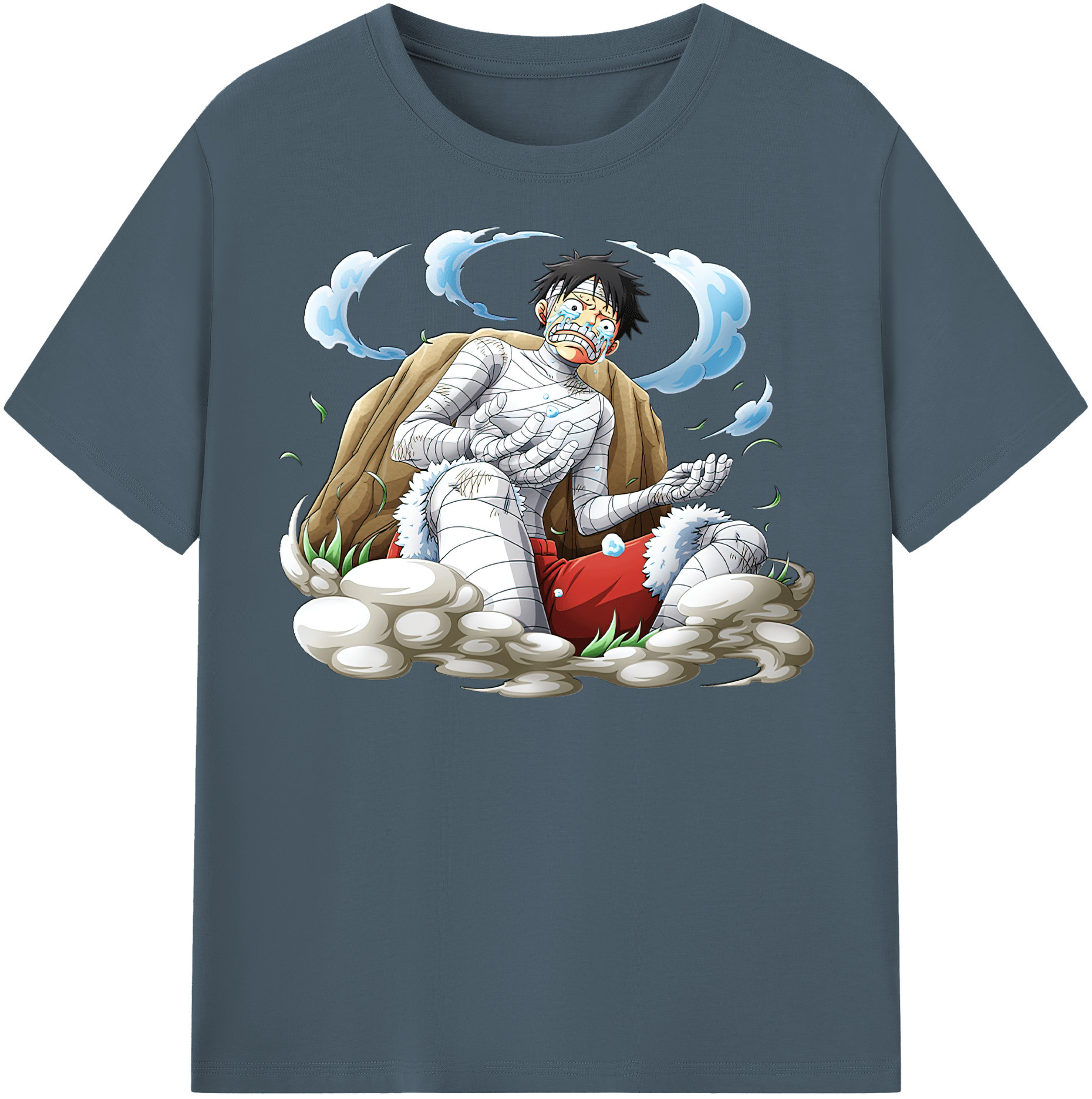 ワンピース モンキー・D・ルフィ ONE PIECE Monkey D. Luffy 綿100％半袖Tシャツ（フロントプリント）